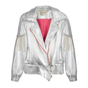 Silver Leather Jacket