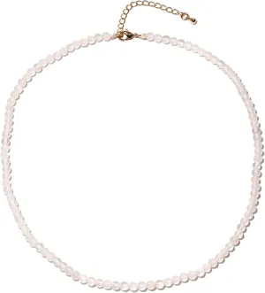 Simple Choker Necklace for Women Real Stone and Crystals Necklaces 4mm Beaded Choker Jewelry Meditation Gift for Women (16" 2")
