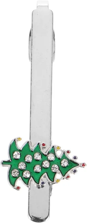 SOIMISS Elegant Christmas Tree Tie Clip Snowflake Decor Metal Tie Pin Men's Jewelry Holiday Accessory
