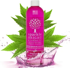 Sparkle Bright Products All-Natural Jewelry Cleaner - Liquid Jewelry Cleaning Solution, 12oz. Refill Bottle - Ultrasonics, Diamonds, Fine, Fashion, and Designer Jewelry