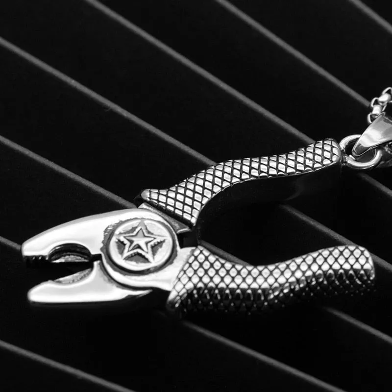 Stainless Steel Wrench Spanner Pendants Necklace