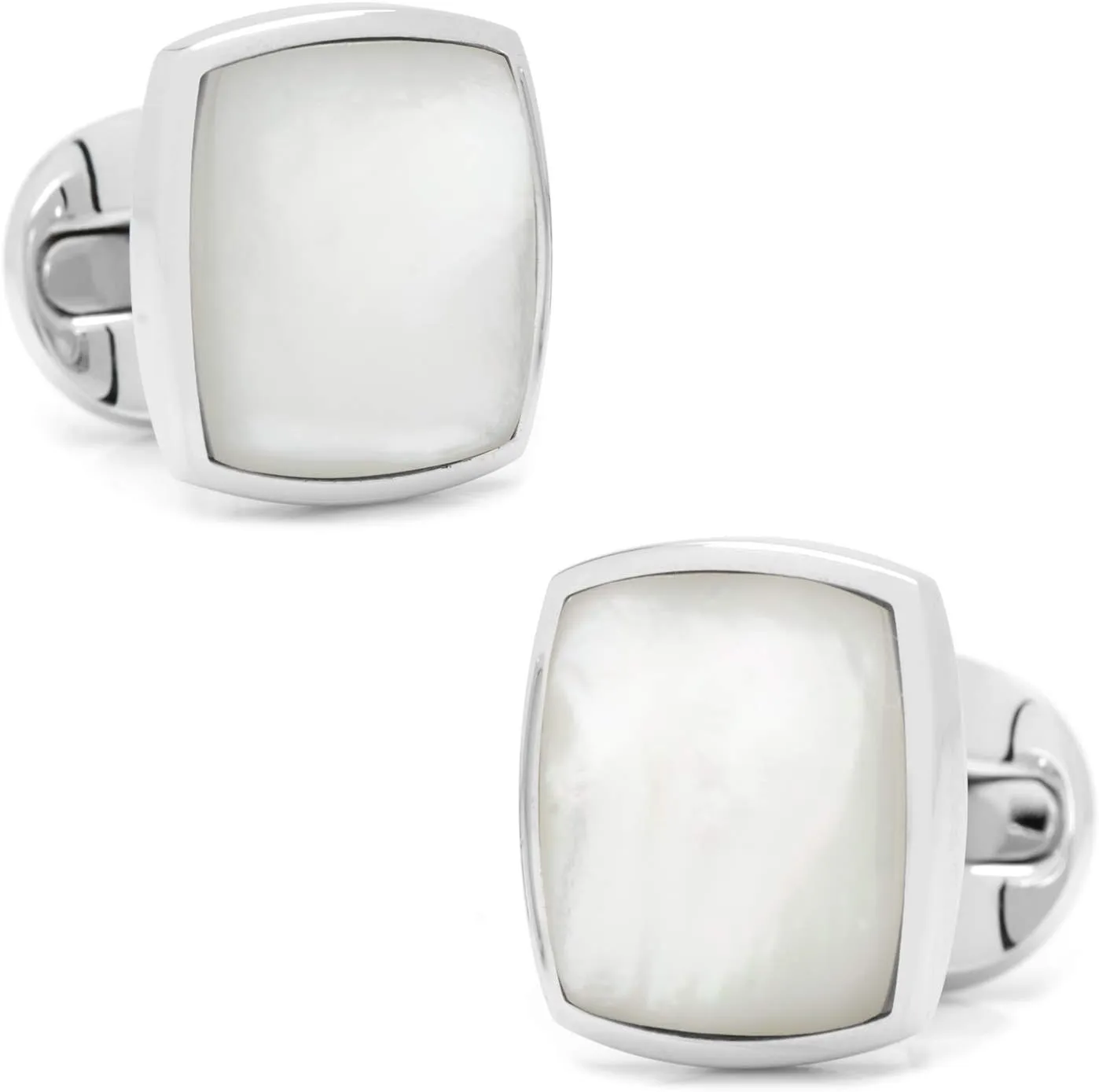 Sterling Silver Classic Cushion Mother of Pearl Cufflinks