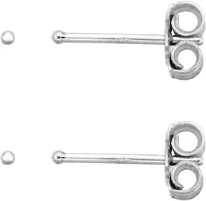 Sterling Silver Very Tiny 1mm Ball Stud Earrings/Nose Studs for Women & Teens 1/32 inch