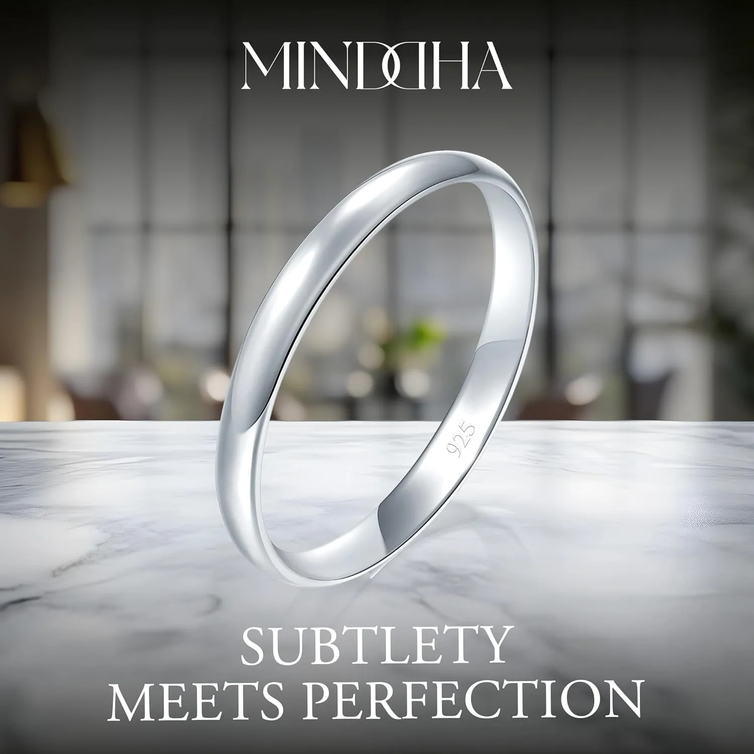 Sterling Silver Wedding Band - 925 Pure Silver Ring for Women & Men | Elegant Band for Special Occasions