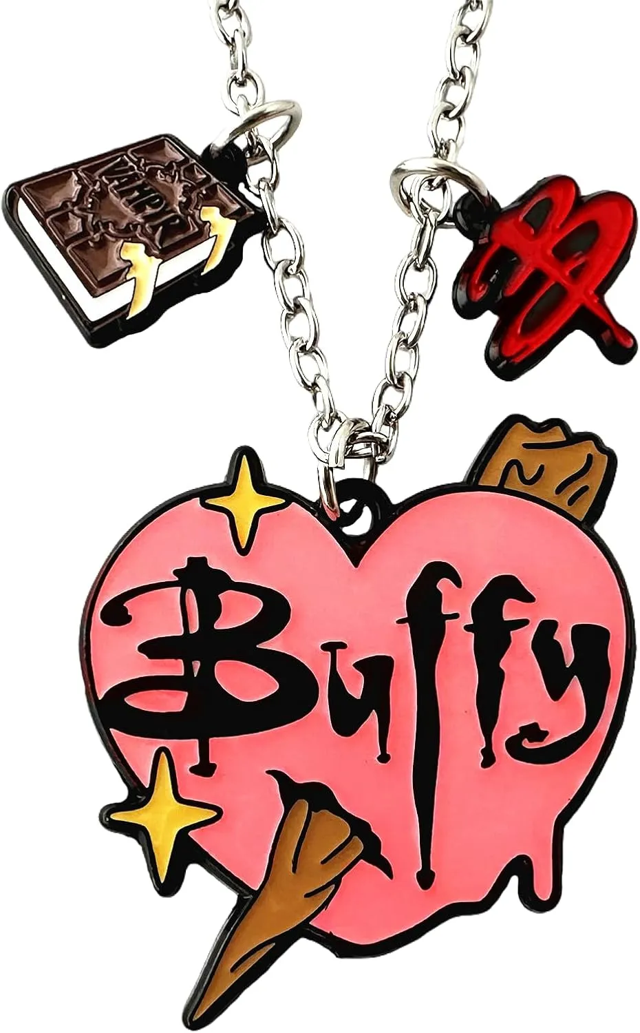STKTFKK Vampire Necklace Metal Classic Anime Halloween Horror Necklace