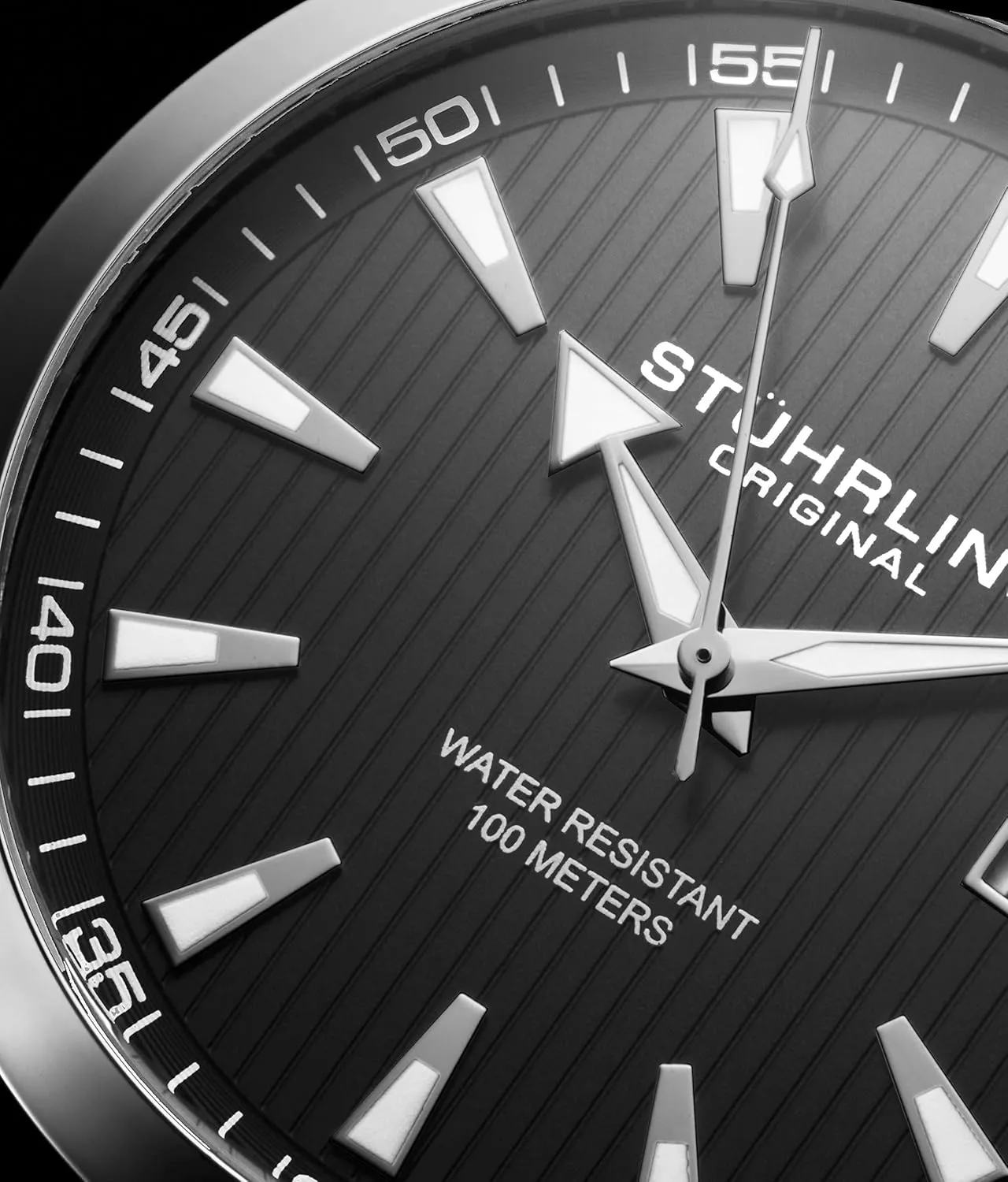Stuhrling Original Dress Watch for Men Analog Dial with Date Calfskin Leather Band