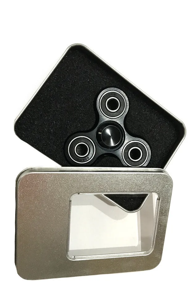 T01-11 Black Metal Fidget Spinner with Case