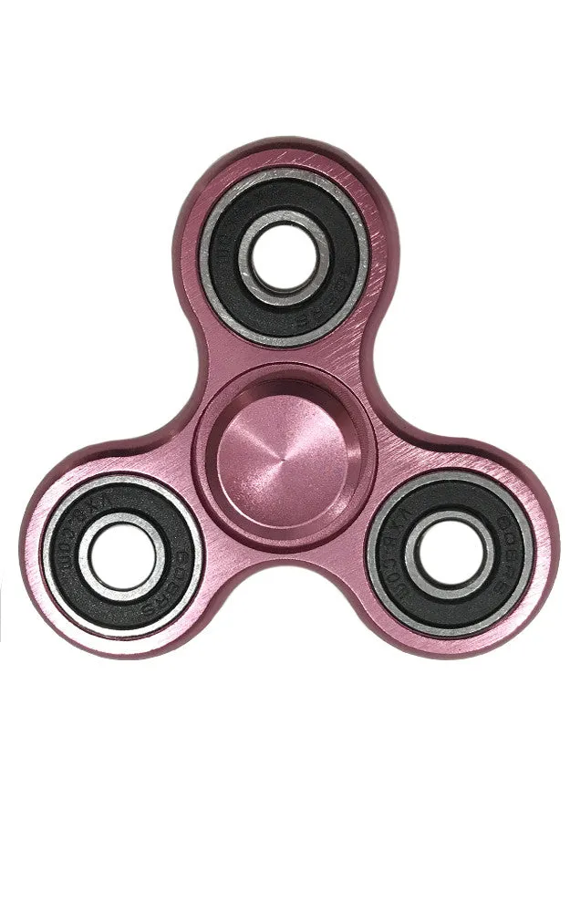 T01-11 Pink Metal Fidget Spinner with Case