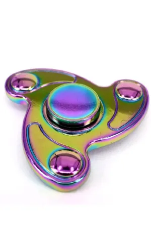 T01-23 Rainbow Metal Fidget Spinner with Case