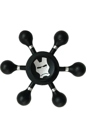 T01-35 Black Six Wings  Fidget Spinner with Case #5