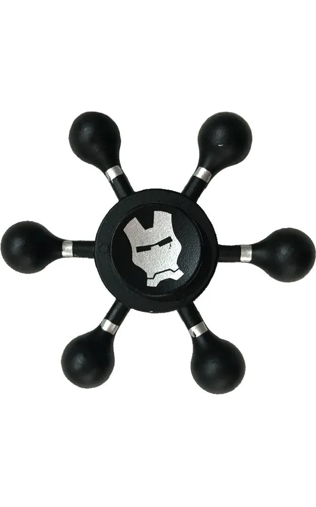 T01-35 Black Six Wings  Fidget Spinner with Case #5