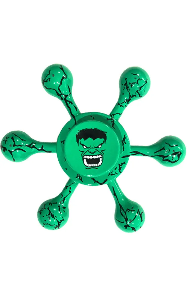 T01-35 Green Six Wings  Fidget Spinner with Case #3
