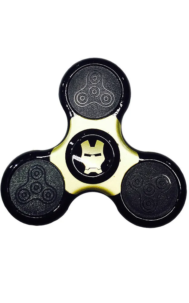 T01-41 Black Gold LED Metal Fidget Spinner with Case