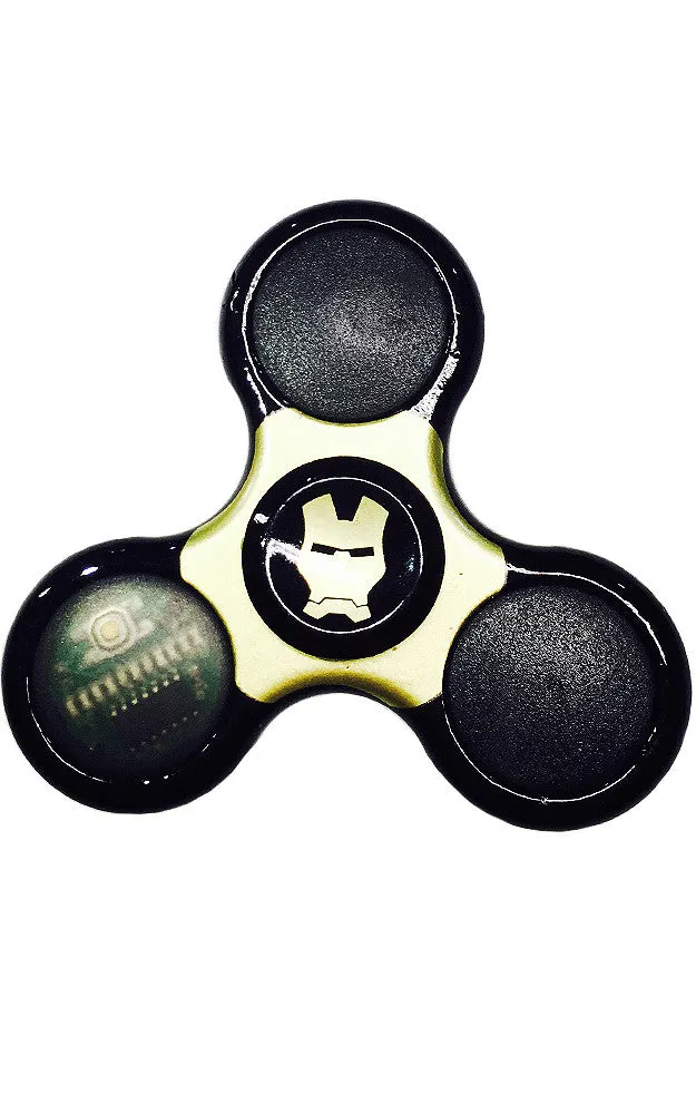 T01-41 Black Gold LED Metal Fidget Spinner with Case