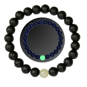 Teen Boys Gift Ideas Teenage Boys Gifts Men | Handmade Glow in The Dark Beaded Black Onyx Bracelets Mens Jewelry | Anniversary Birthday Easter Basket Stuffers Confirmation Son Gifts Christmas Stocking