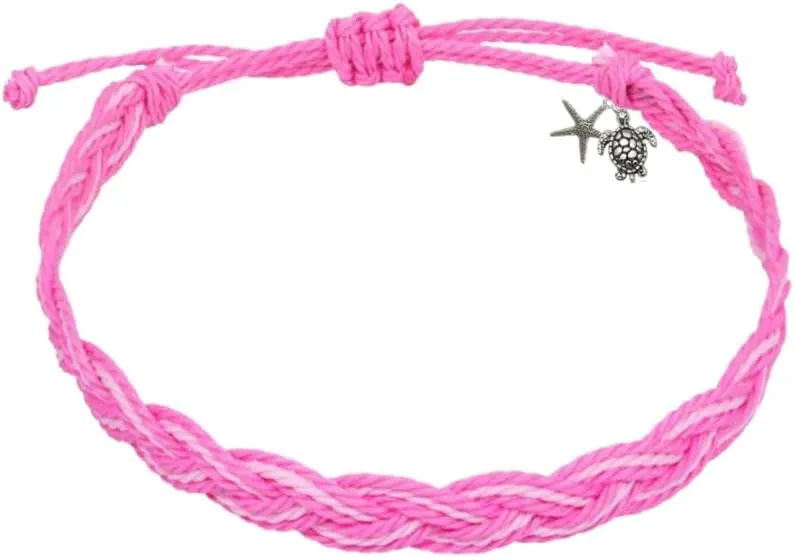 Todu Hawaiian Bracelet Starfish Turtle Bracelet Colorful Waterproof Handmade Weave String Anklet Friendship Bracelet Beach Summer Holiday Surfer Jewelry for Women Men