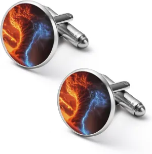 Tornado Thunderstorms Fashion Cufflinks For Men Alloy Tuxedo Shirt Cuff Links For Business Wedding Party 1.7cm