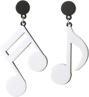 Traditional Musical Note Dangle Earrings Acrylic Music Notes Stud Earring Fun Cartoon Asymmetrical Drop Jewelry Punk Jewelries for Women Lover Mother Music Festival
