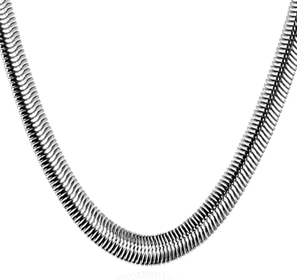 U7 Cuban Link Chain for Men Women, Circle Chain, Herringbone Snake Chain, Stainless Steel Gold Plated Fashion Chain Necklaces Length 18-30 Inch, Solid Heavy Chains, Width 9mm, 12mm, 15mm