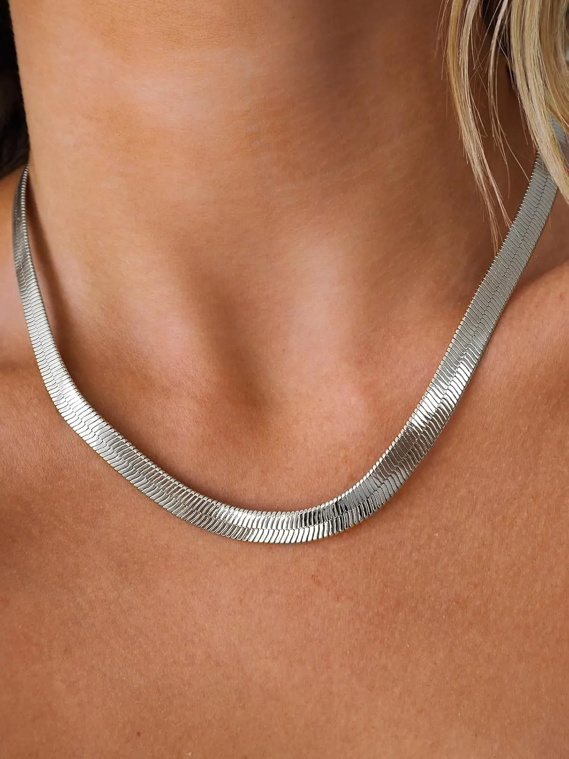 U7 Cuban Link Chain for Men Women, Circle Chain, Herringbone Snake Chain, Stainless Steel Gold Plated Fashion Chain Necklaces Length 18-30 Inch, Solid Heavy Chains, Width 9mm, 12mm, 15mm