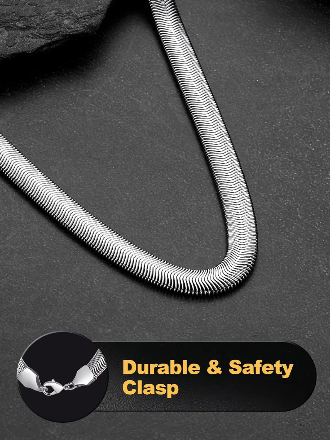 U7 Cuban Link Chain for Men Women, Circle Chain, Herringbone Snake Chain, Stainless Steel Gold Plated Fashion Chain Necklaces Length 18-30 Inch, Solid Heavy Chains, Width 9mm, 12mm, 15mm