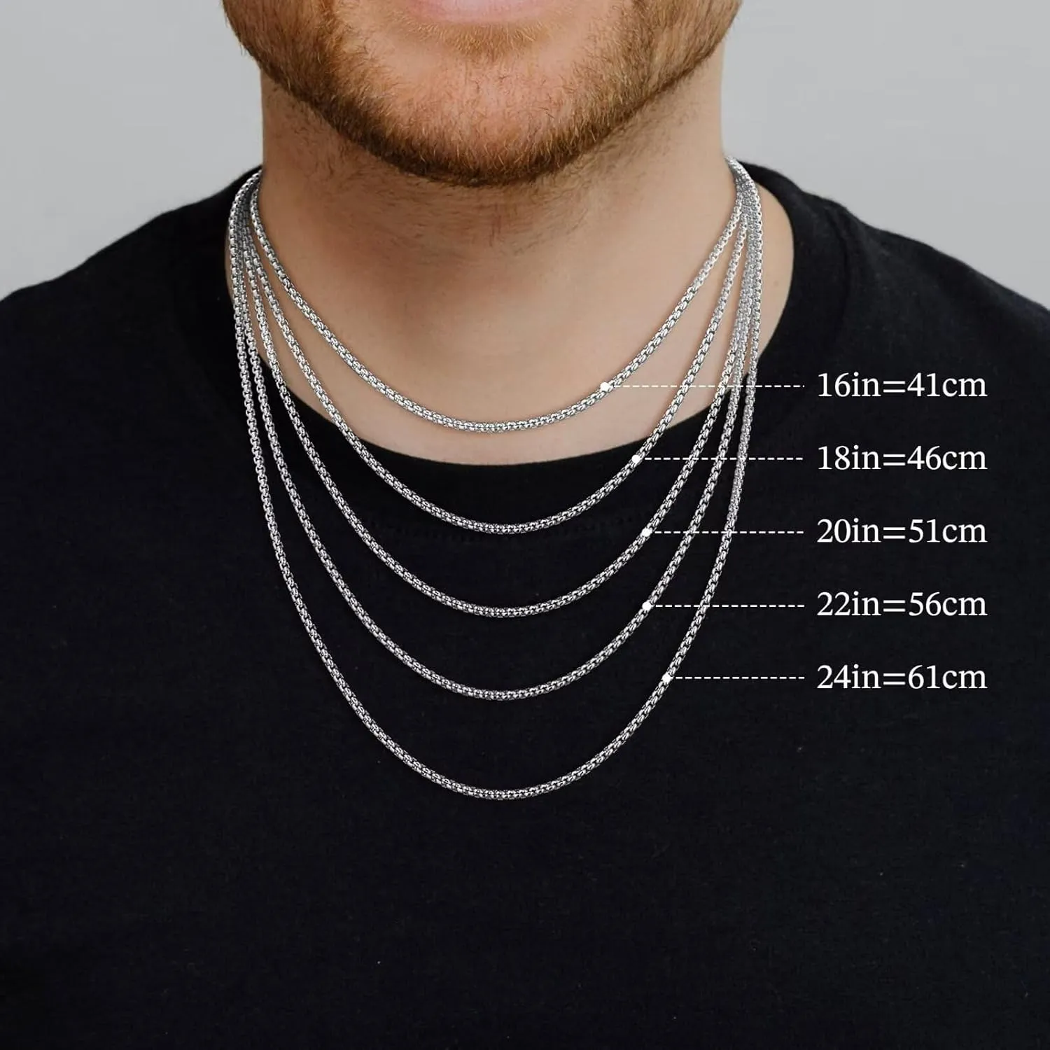 Ursteel S925 Sterling Silver Cross Necklace for Men Women - Stainless Steel Diamond Cut Chain Silver Mens Cross Pendant Necklace Jewelry 16-24 Inches