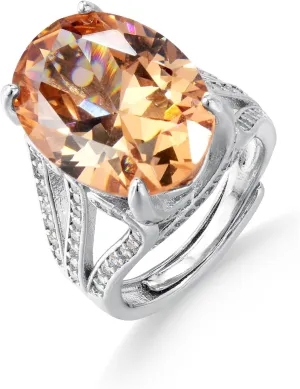 Waimore Green Ring Elegant Hypoallergenic for Women Jewelry with Round Square Princess Cut Birthstone Gemstone Elegant Split Band Design, for Wedding Anniversary Party and Gift