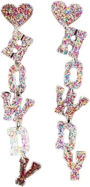 Western Cowboy Cowgirl HOWDY Letters Glitter Drop Dangle Earrings for Women Acrylic Glitter Rodeo Disco Cowboy Hat Earrings Country Concert Party Outfits Jewelry