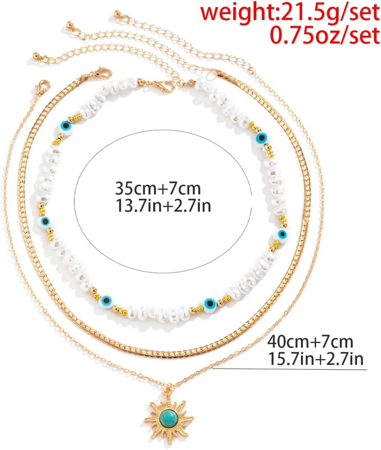 Western Region Necklace for Women Lion Butterfly Beads Natural Stone Retro Beaded Lady Women 17.71 Inch