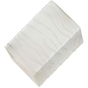 Westinghouse 8504400 Wavy White Glazed Cube Shade