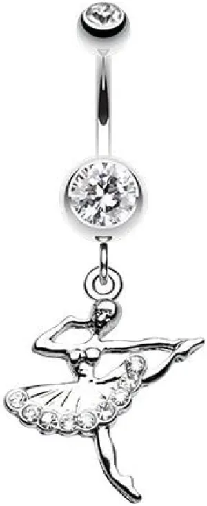 WildKlass Jewelry Elegant Ballerina 316L Surgical Steel Belly Button Ring