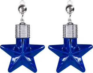Windy City Novelties LED Light Up Jumbo Star Clip On Earrings