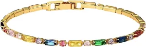 Women Multi Colored Crystal Tennis Bracelet Boho Cubic Zirconia Bracelet for Women