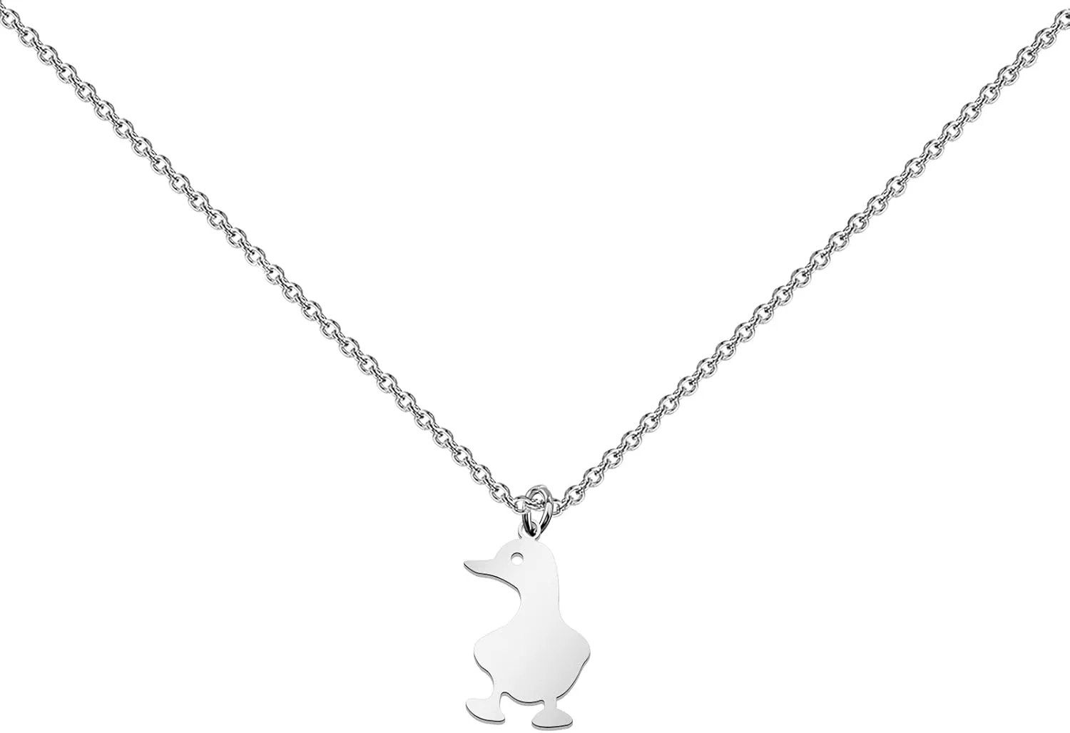 WUSUANED Cute Duck Pendant Necklace Duck Lovers Gifts Animal rescue Jewelry Duck Owner Gift Animal Lover Gifts