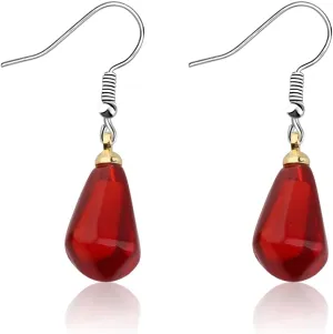 WUSUANED Funny Pomegranate Seed Earrings Red Seeds Fruit Jewelry Pomegranate Gift Fruit Lover Gift For Women