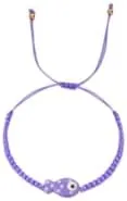 XAM Adjustable Braided Friendship Bracelet with Cute Fish Charm, Multiple Color Options Boho Stackable Wrist Jewelry for Women
