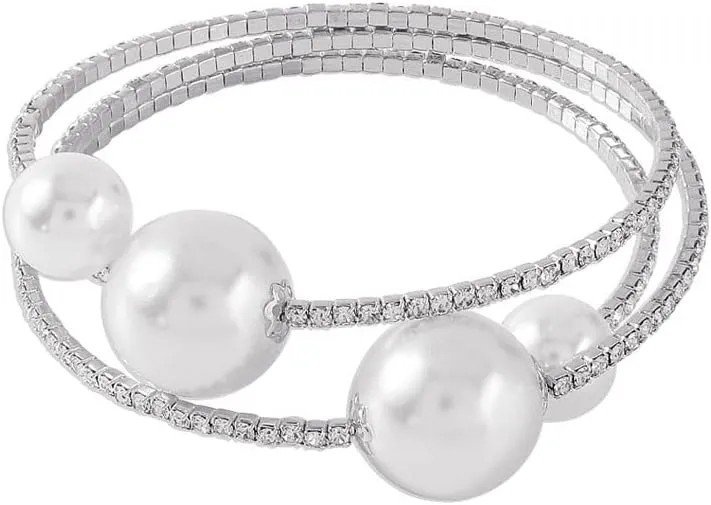 YAZILIND Women's Bracelet Imitation Pearl Rhinestone Elegant Birthday Party Jewelry