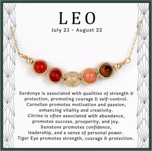 Zodiac Necklaces for Women, Natural Healing Crystal Zodiac Necklace Gifts Handmade Gemstone Beads Choker Necklace for Women Spiritual Astrology Jewelry Birthday Gifts